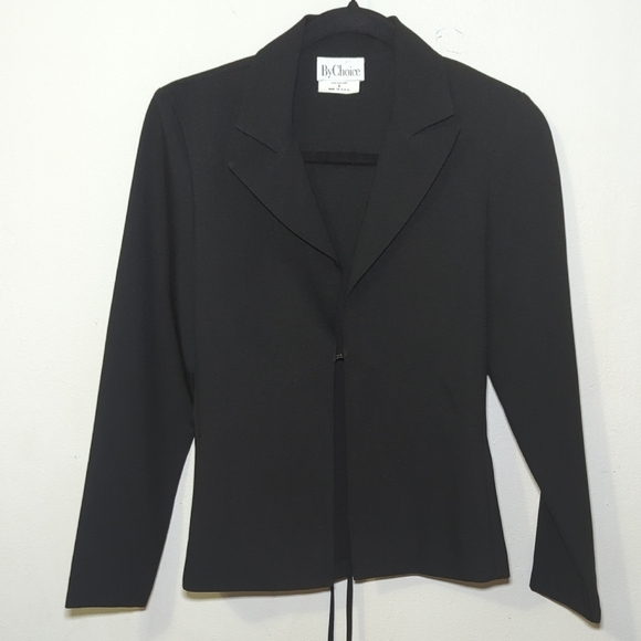 Vintage By Choice Black Tie-Back Blazer Lightweight Women's Size S - Picture 1 of 5